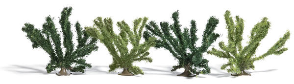 Busch 6065 HO Scale Summer Bushes - Assembled -- pkg(4)