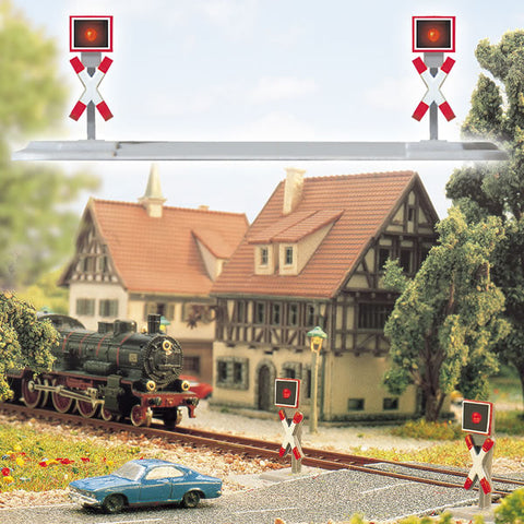 Busch 5954 Z Scale Crossing Signal Set -- With Control pkg(2)