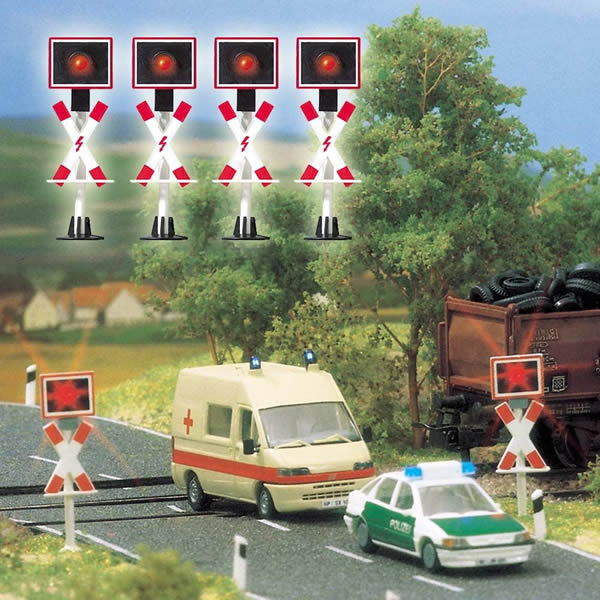 Busch 5913 HO Scale Crossing Signals w/Signs