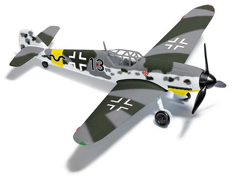 Busch 25060 HO Scale Messerschmitt Bf 109 G2 - Assembled -- German Air Force (Gunther Rall, camouflage, gray, green)
