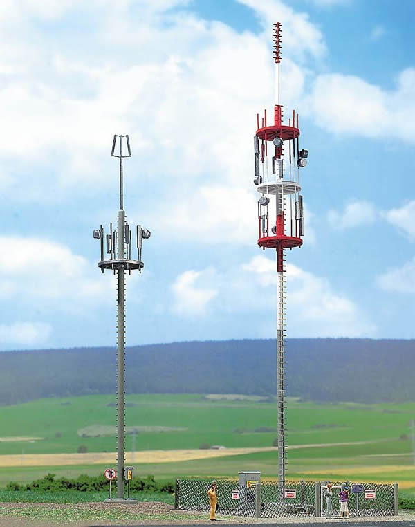 Busch 1021 HO Scale Cell Phone Towers -- 12-5/8" 32cm Tall