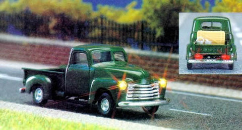 Busch 5643 HO Scale 1950 Chevy Pickup Truck w/Working Lights - Assembled -- 14-16V AC/DC