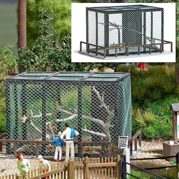 Busch 1583 HO Scale Animal Cage -- Kit - 2-13/16 x 1-7/8 x 1-5/8"  7.2 x 4.7 x 4.2cm