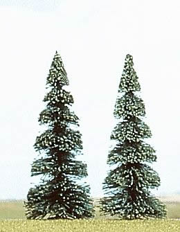 Busch 6106 A Scale Pine Trees -- 5-5/16"  13.5cm pkg(2)