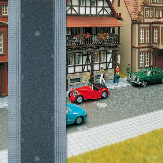 Busch 8138 N Scale Town Street w/Curbs & Sidewalks Flexible Self-Adhesive Roadway -- 39-3/8 x 2-5/8" 1m x 6.6cm