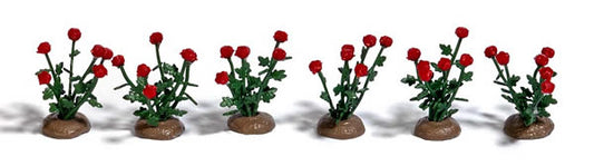 Busch 1241 HO Scale Rose Bushes - Assembled pkg(36)