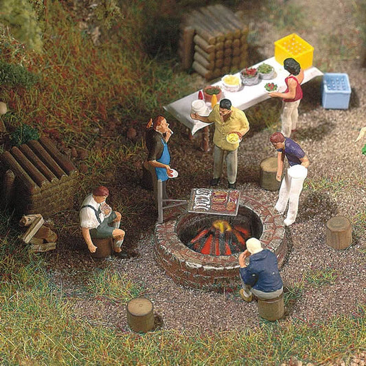 Busch 5407 HO Scale Campfire Scene