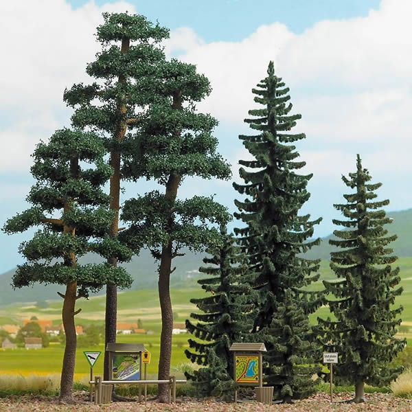Busch 6393 HO Scale Spruce & Pine Forest Scene