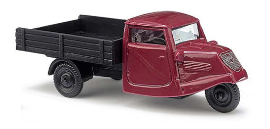 Busch 89103 HO Scale 1935 Tempo Dreirad Pickup Truck - Economy - Assembled -- Red, Black