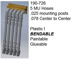 Cal Scale 726 Ho 5 Line Mu Hose Plastic 4P