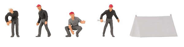 Faller 150949 HO Scale Telecomm Technicians -- pkg(4)