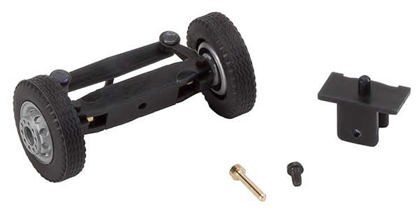 Faller 163002 HO Scale Front Axle Steering Mechanism w/Wheels - Assembled - Car System -- Fits Trucks & Buses (Less Magnet Steering Bar)