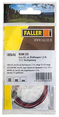 Faller 180646 All Scale Flashing LED -- Red, 5-12V DC