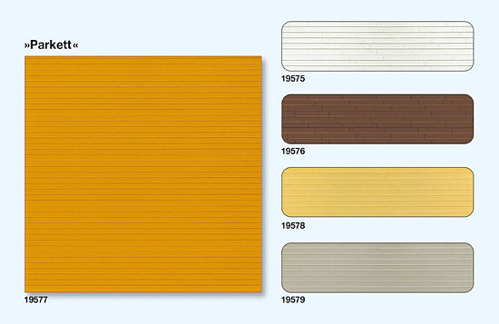 Preiser 19576 HO Scale Parquet Flooring or Wall -- Dark Brown 3-3/4 x 3-3/4" 9.5 x 9.5cm pkg(3)