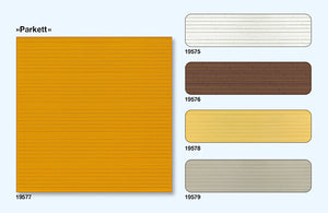 Preiser 19576 HO Scale Parquet Flooring or Wall -- Dark Brown 3-3/4 x 3-3/4" 9.5 x 9.5cm pkg(3)