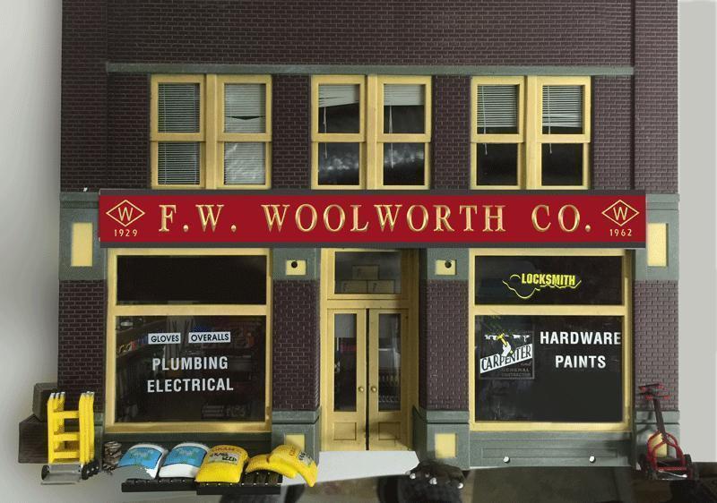 Miller Engineering 442002 Ho/N F.W.Woolworth Sign