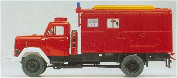 Preiser 31308 HO Scale Emergency Magirus -- Fire Department Tools & Ladder Truck