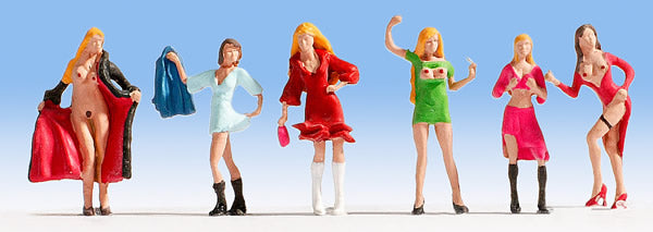 Noch 36959 N Scale Partially-Nude Women -- pkg(6)