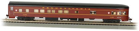 Bachmann 14311 HO Scale 85' Smooth-Side Observation with Interior Lights - Ready to Run -- Pennsylvania Railroad 1135 (Tuscan, black)