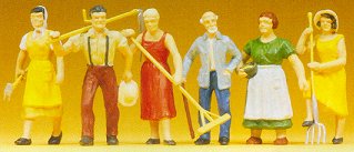 Preiser 65307 O Scale Farm Workers pkg(6)