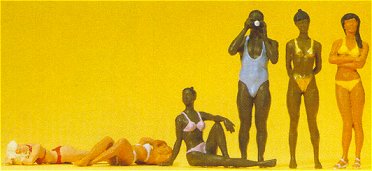 Preiser 65328 O Scale People In Swimsuits pkg(6)