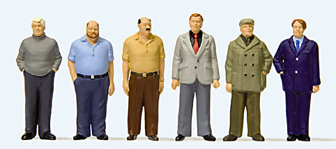 Preiser 68216 18264 Scale Standing Men -- pkg(6)