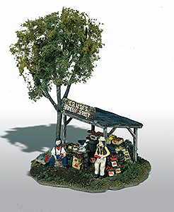 Woodland Scenics 109 HO Scale Mini-Scene(TM) Unpainted Metal Kit -- Ernie's Fruit Stand