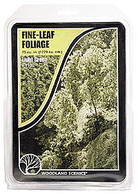 Woodland Scenics 1132 All Scale Fine Leaf Foliage(TM) - 75 Cu. In. 1.2 Cu. m. -- Light Green