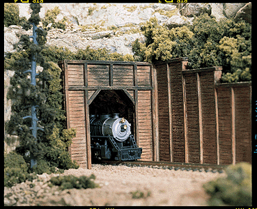 Woodland Scenics 1154 N Scale Single Track Tunnel Portals pkg(2; Unpainted Hyrdrocal(R) Castings) -- Timber