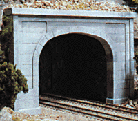 Woodland Scenics 1156 N Scale Double-Track Tunnel Portals pkg(2) Unpainted Hyrdrocal(R) Castings -- Concrete