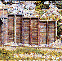 Woodland Scenics 1260 All Scale Retaining Walls (Hydrocal Plaster Castings; pkg(3) -- Timbers