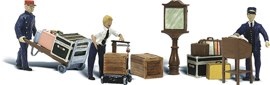 Woodland Scenics 2757 O Scale Depot Workers & Accessories - Scenic Accents(R)