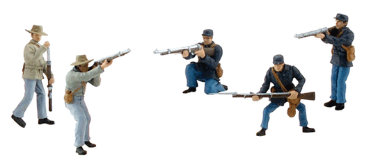 Woodland Scenics 4445 All Scale Scene-A-Rama(R) Figures -- American Civil War Soldiers pkg(5)