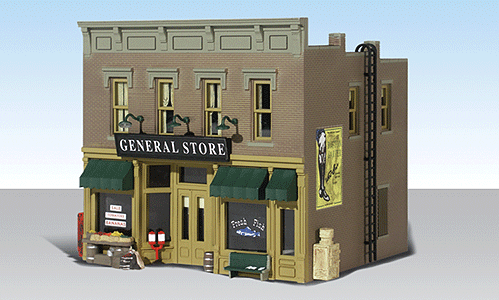 Woodland Scenics 5021 HO Scale Lubener's General Store - Built-&-Ready Landmark Structures(R) -- Assembled - 4-7/8 x 3-5/8" 11.3 x 9.2cm