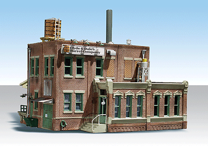 Woodland Scenics 5026 HO Scale Clyde & Dale's Barrel Factory - Built-&-Ready Landmark Structures(R) -- Assembled - 6-5/8 x 5-11/16" 16.8 x 14.4cm