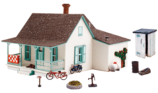 Woodland Scenics 5206 N Scale Country Cottage - Landmark Structures(R) -- Kit - 2-1/32 x 2-29/32" 5.1 x 7.4cm