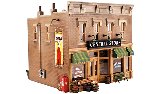 Woodland Scenics 5841 O Scale Lubener's General Store - Built-&-Ready Landmark Structures(R) -- Assembled - 8-1/8 x 6-5/8 x 7-1/2" 20.6 x 16.8 x 19cm