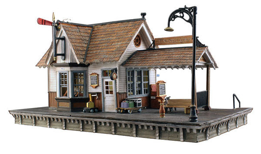 Woodland Scenics 5852 O Scale The Depot - Built & Ready Landmark Structures(R) -- Assembled w/Interior Light