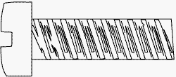 Woodland Scenics 821 All Scale Hob-Bits(R) 00-90 Fillister Head Screws - Brass, pkg(5) -- 1/8" Long