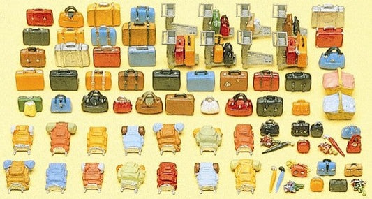 Preiser 17005 HO Unpainted Luggage (90) (Kit)