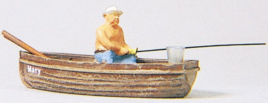 Preiser 28052 HO Fisherman in Row Boat