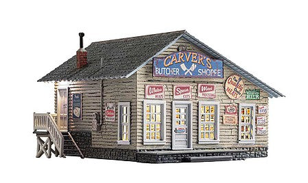 Woodland Scenics 4958 N Scale Carver's Butcher Shoppe - Built-&-Ready(R) -- Assembled