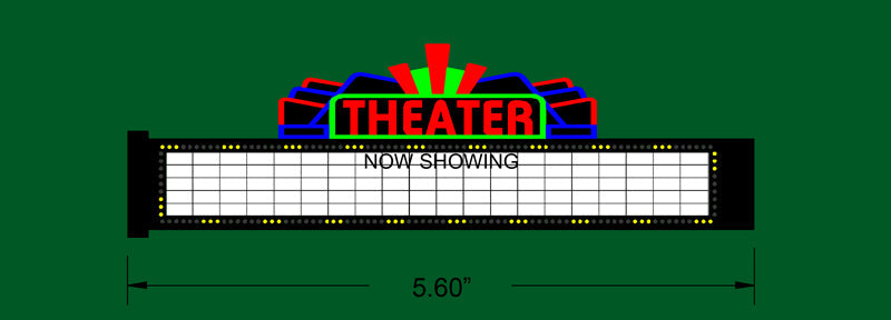 Miller Engineering 1182 Ho/N Theater Sign