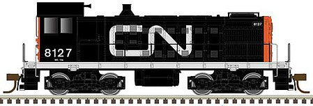 Atlas Model Railroad 10003374 HO Scale Alco S2 - Standard DC - Master(R) Silver -- Canadian National 8127 (black, red, white, Large Noodle Logo)