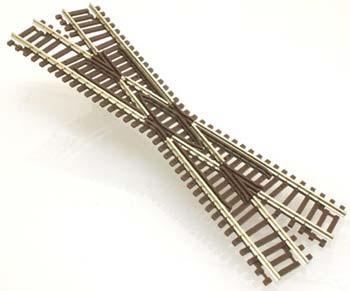 Atlas Model Railroad 2041 N Scale Code 55 Track w/Nickel-Silver Rail & Brown Ties -- 22.5-Degree Crossing