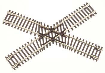 Atlas Model Railroad 2044 N Scale Code 55 Track w/Nickel-Silver Rail & Brown Ties -- 60-Degree Crossing