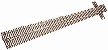 Atlas Model Railroad 2055 N Scale Code 55 Turnout, Nickel-Silver Rail, Brown Ties -- No.10 Right Hand