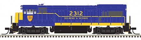 Atlas Model Railroad 40004650 N Scale GE U23B - Standard DC - Master(R) Silver -- Delaware & Hudson 2302 (blue, yellow)