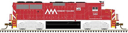 Atlas Model Railroad 40004911 N Scale EMD GP60 - Standard DC - Master(TM) Silver -- Vermont Railway 381 (red, white)