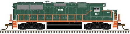 Atlas Model Railroad 40004912 N Scale EMD GP60 - Standard DC - Master(TM) Silver -- Green Mountain Railroad 382 (green, orange)